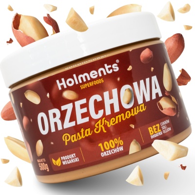 Pasta kremowa orzechowa 100% 500g